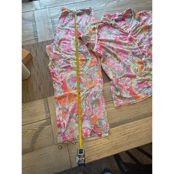 ralph lauren paisley pj set size large - Picture 4 of 4